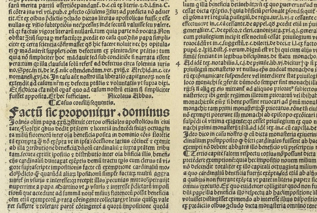 An illustration from Panormitani Consilia, quaestiones & tractatus : in hoc volvmine continentvr consiliorvm libri duo, tractatus de Concilio Basiliensi, & questiones clarissimi Decretorum doctoris Nicolai de Tudeschis ... : cum summarijs ac indice : ea fide atq[ue] uigilantia omnia excusa, ut nihil hactenus euulgatorũ desideretur, 1546, leaf 161