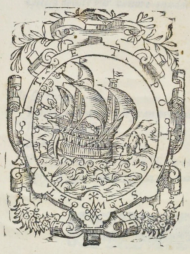 An illustration from La Dafne, 1600, leaf 25