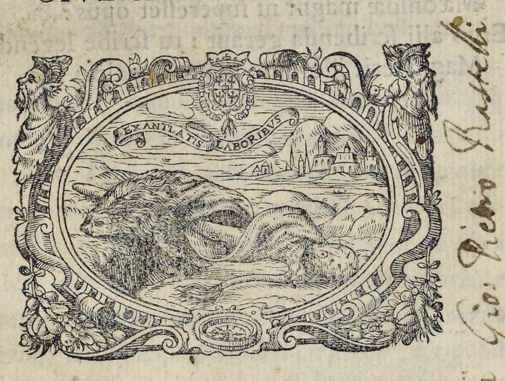 An illustration from Vita del prencipe don Ferrando Gonzaga, 1574, leaf 2