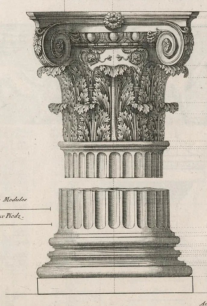 An illustration from Des ordres de colõnes en l'architecture, et plusieurs aũes dependances dicelle, 1664, leaf 16