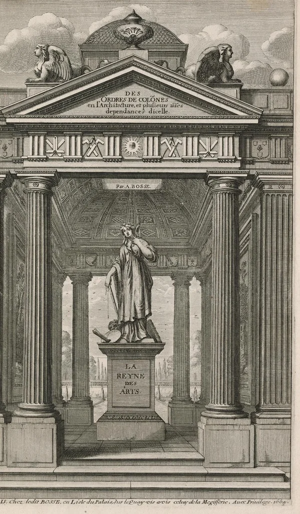 An illustration from Des ordres de colõnes en l'architecture, et plusieurs aũes dependances dicelle, 1664, leaf 2