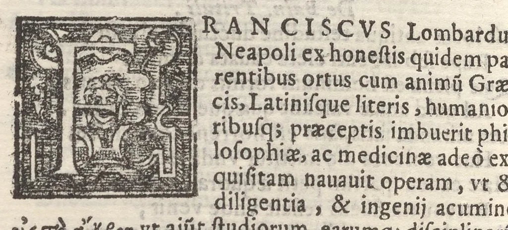 An illustration from Sito et antichita della citta di Pozzuolo : e del suo amenissimo distretto, con la descrittione di tutti i luoghi notabili e degni di memoria, e di Cuma, e di Baia, e di Miseno, e degli altri luoghi conuicini : con le figure de gli edificij, e con gli epitafi che vi sono, 1606, leaf 295