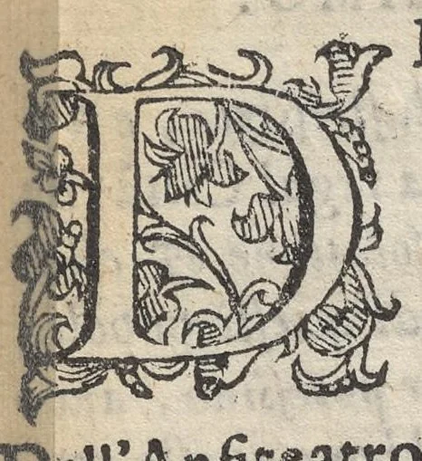 An illustration from Sito et antichita della citta di Pozzuolo : e del suo amenissimo distretto, con la descrittione di tutti i luoghi notabili e degni di memoria, e di Cuma, e di Baia, e di Miseno, e degli altri luoghi conuicini : con le figure de gli edificij, e con gli epitafi che vi sono, 1606, leaf 5