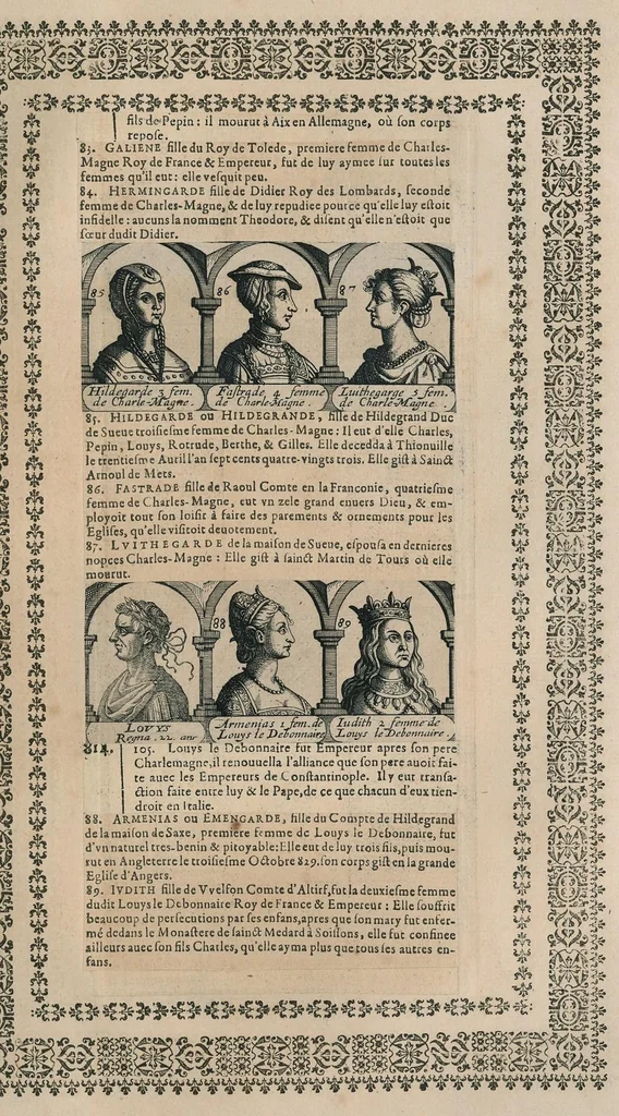 An illustration from Chronologie et sommaire des sovverains, pontifes, anciens peres, empereurs, roys, princes, & hommes illustres, des le commencement du monde iusques à l'an de grace mil six cents vingt-deux, 1627, leaf 120