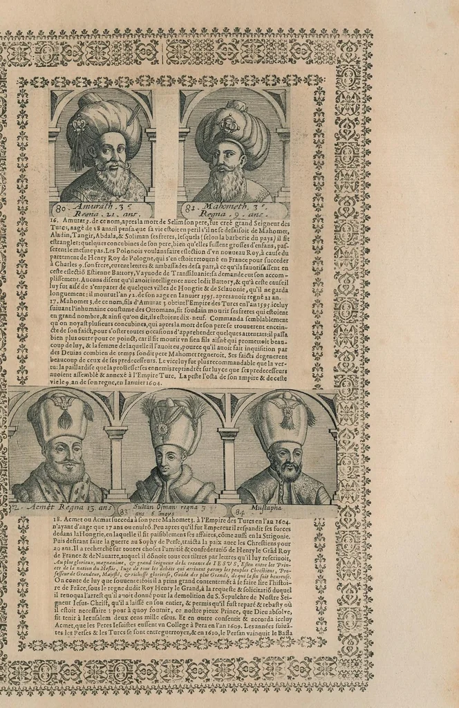 An illustration from Chronologie et sommaire des sovverains, pontifes, anciens peres, empereurs, roys, princes, & hommes illustres, des le commencement du monde iusques à l'an de grace mil six cents vingt-deux, 1627, leaf 160