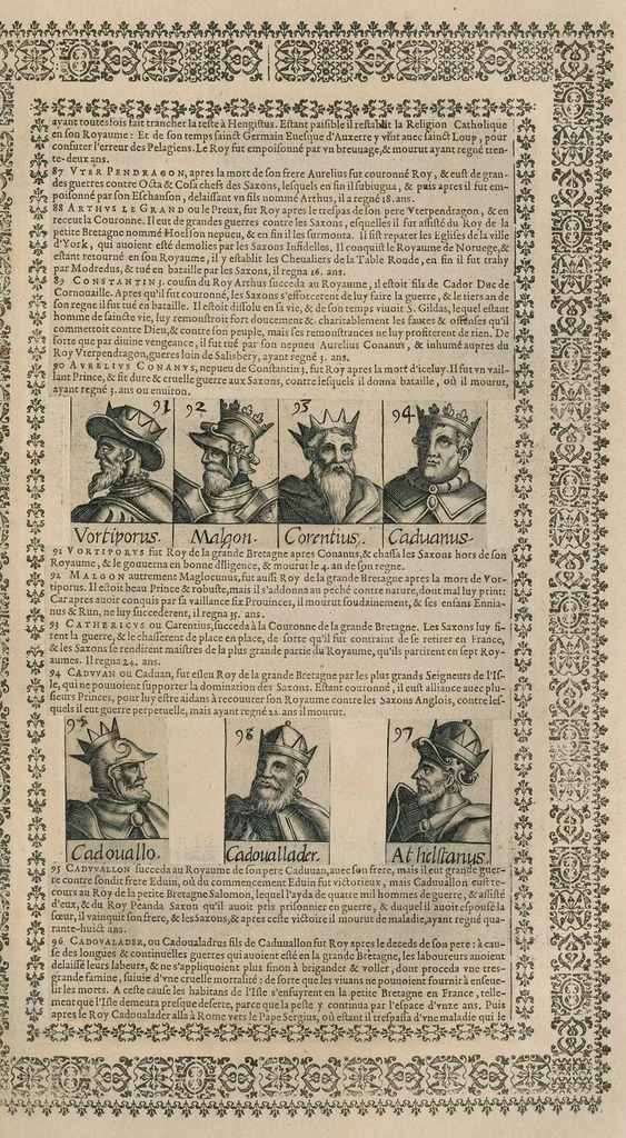 An illustration from Chronologie et sommaire des sovverains, pontifes, anciens peres, empereurs, roys, princes, & hommes illustres, des le commencement du monde iusques à l'an de grace mil six cents vingt-deux, 1627, leaf 292