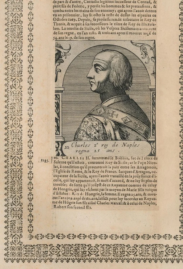 An illustration from Chronologie et sommaire des sovverains, pontifes, anciens peres, empereurs, roys, princes, & hommes illustres, des le commencement du monde iusques à l'an de grace mil six cents vingt-deux, 1627, leaf 315