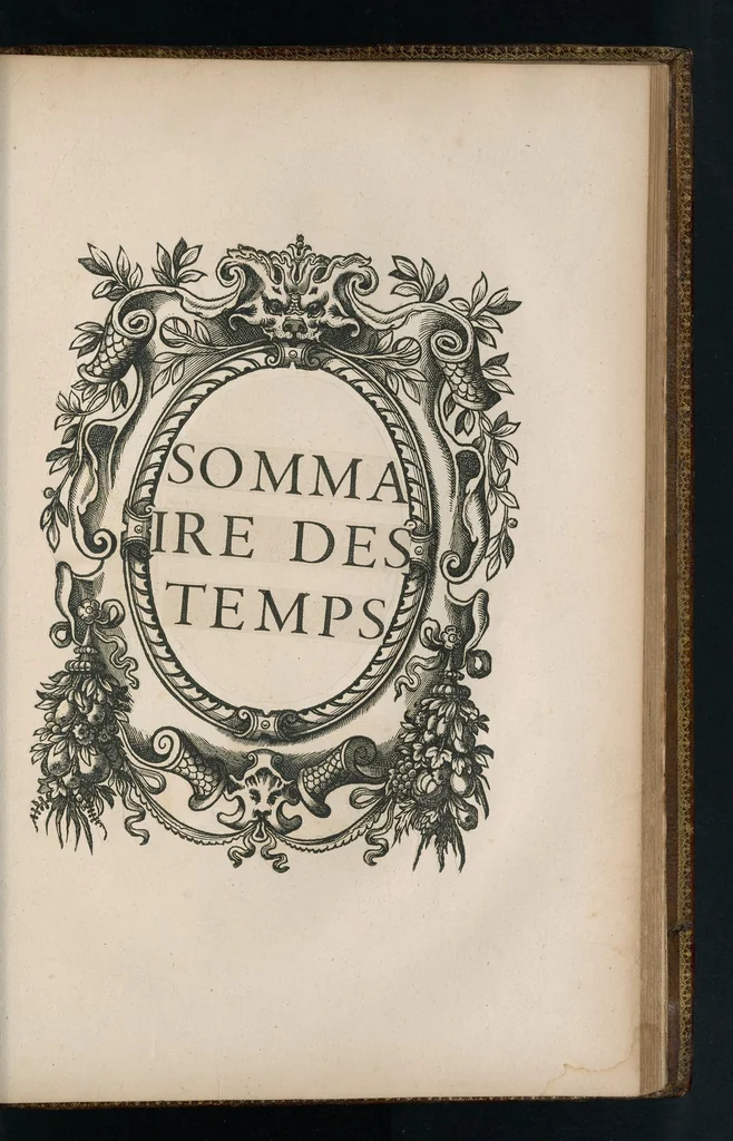 An illustration from Chronologie et sommaire des sovverains, pontifes, anciens peres, empereurs, roys, princes, & hommes illustres, des le commencement du monde iusques à l'an de grace mil six cents vingt-deux, 1627, leaf 538