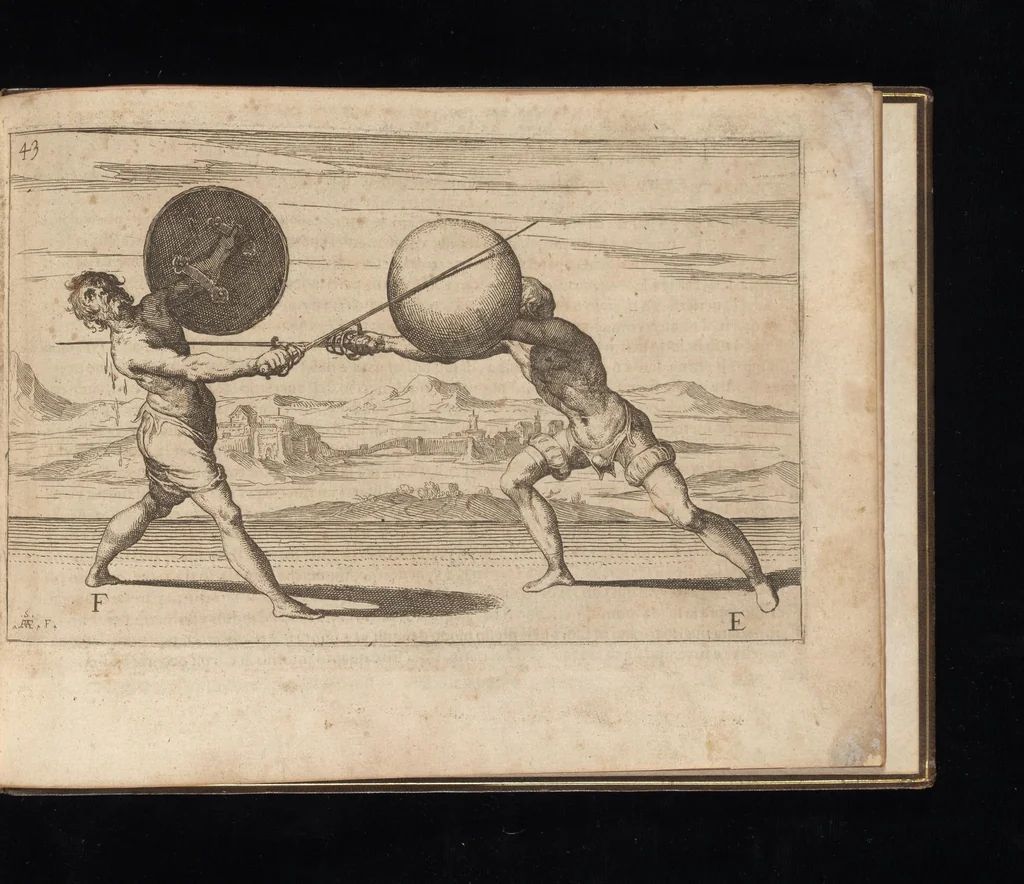 An illustration from Gran simulacro dell'arte e dell'uso della scherma, 1610, leaf 136