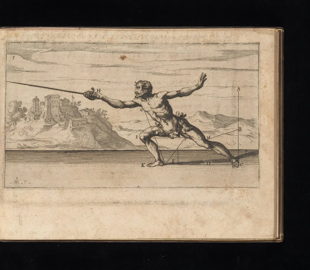 An illustration from Gran simulacro dell'arte e dell'uso della scherma, 1610, leaf 60