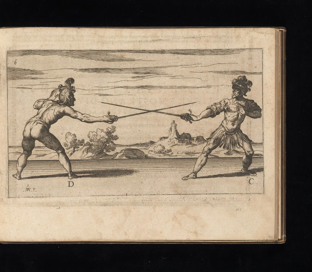 An illustration from Gran simulacro dell'arte e dell'uso della scherma, 1610, leaf 62