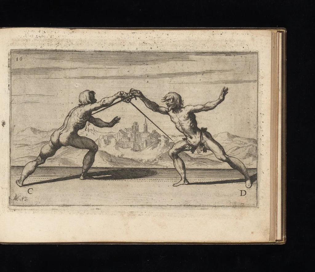An illustration from Gran simulacro dell'arte e dell'uso della scherma, 1610, leaf 70