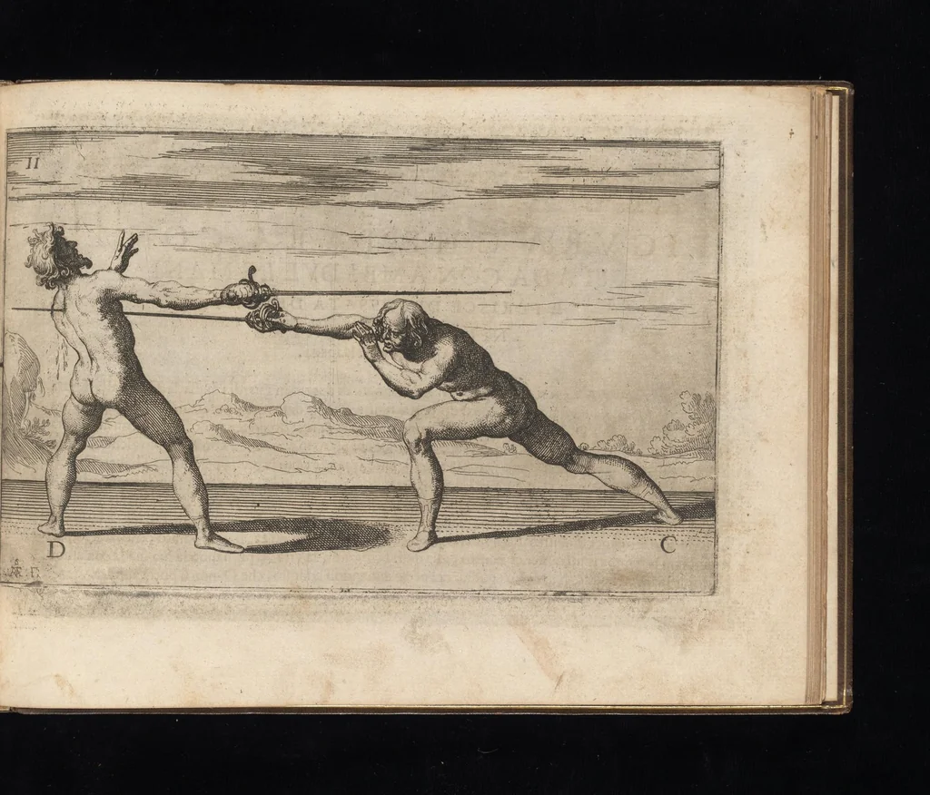 An illustration from Gran simulacro dell'arte e dell'uso della scherma, 1610, leaf 72