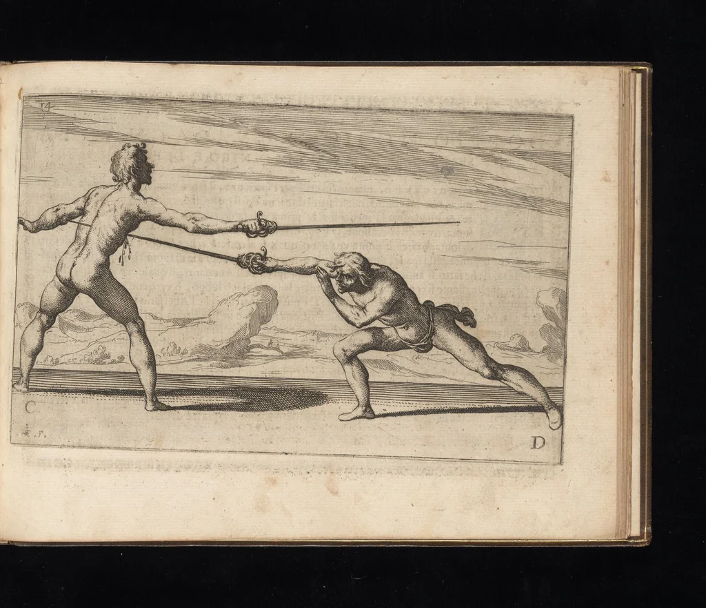 An illustration from Gran simulacro dell'arte e dell'uso della scherma, 1610, leaf 78