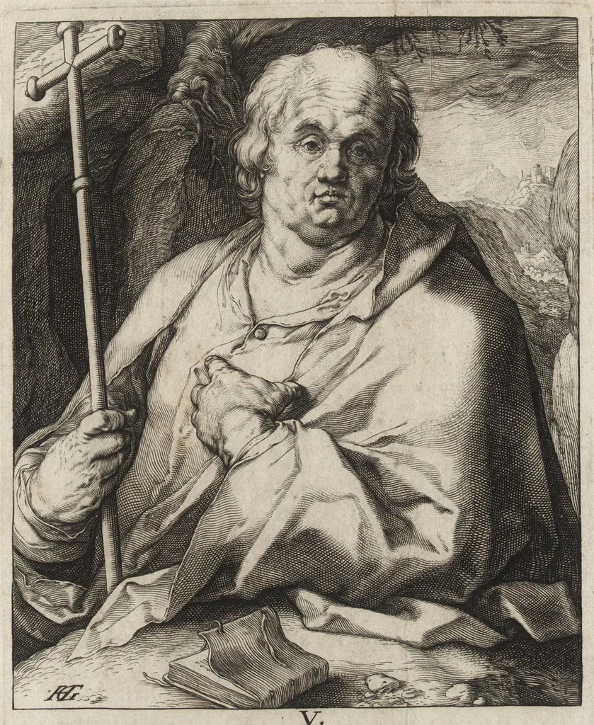 An illustration from [The Creed in 14 engravings] [graphic], 1589, leaf 22