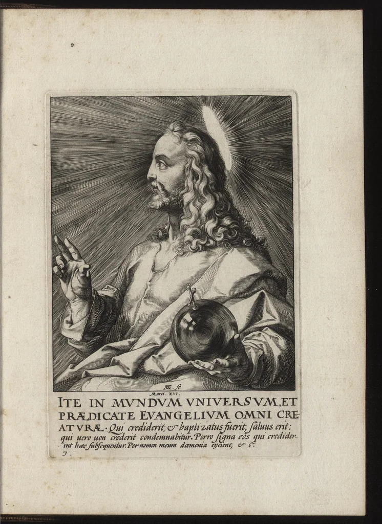 An illustration from [The Creed in 14 engravings] [graphic], 1589, leaf 30