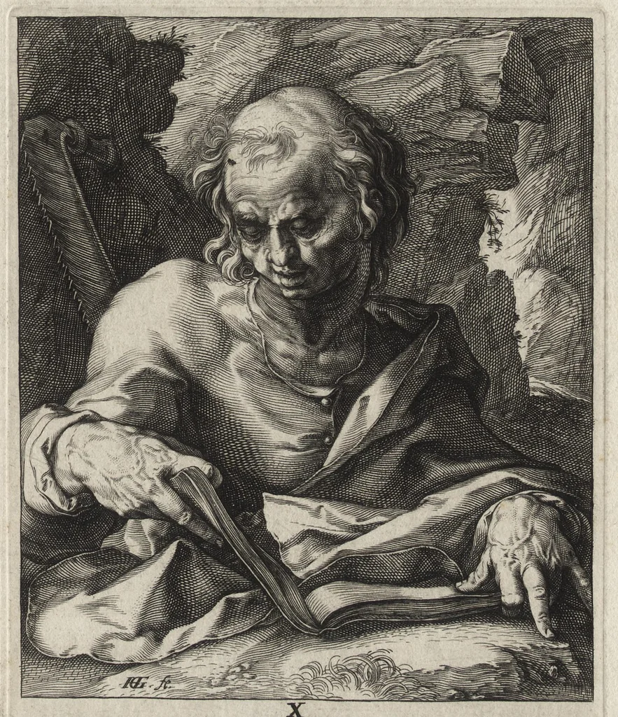 An illustration from [The Creed in 14 engravings] [graphic], 1589, leaf 46