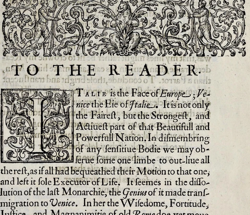 An illustration from The generall historie of the magnificent state of Venice. From the first foundation thereof vntill this present, 1612, leaf 12
