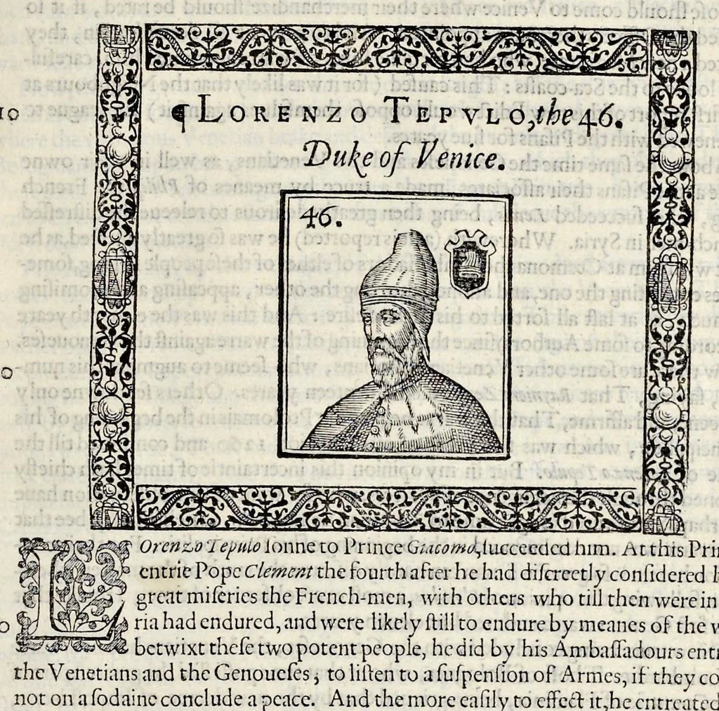 An illustration from The generall historie of the magnificent state of Venice. From the first foundation thereof vntill this present, 1612, leaf 166