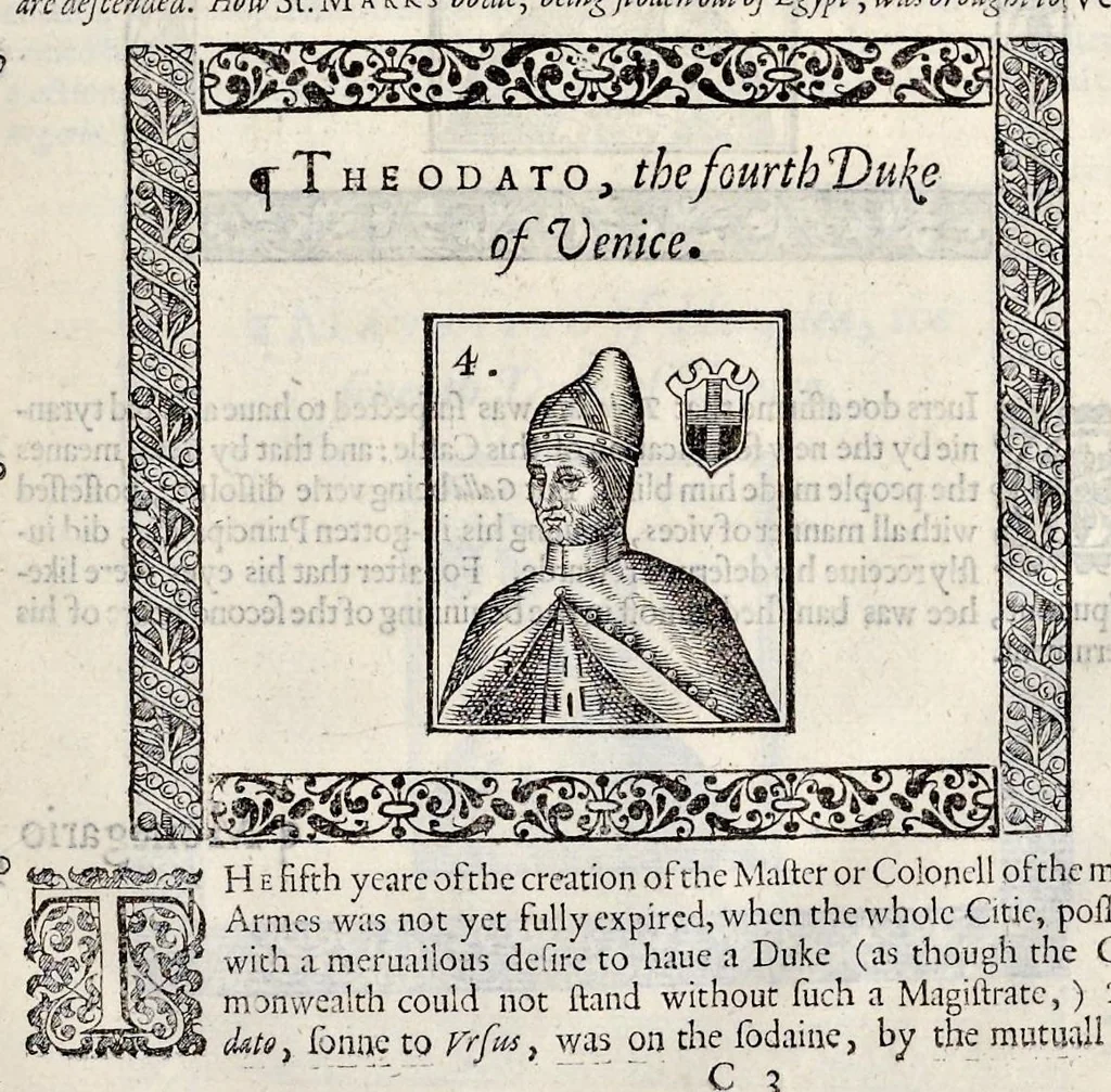 An illustration from The generall historie of the magnificent state of Venice. From the first foundation thereof vntill this present, 1612, leaf 30