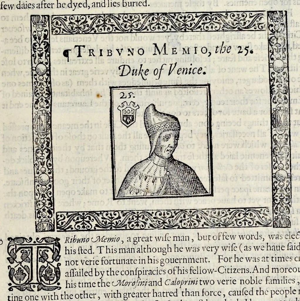 An illustration from The generall historie of the magnificent state of Venice. From the first foundation thereof vntill this present, 1612, leaf 66