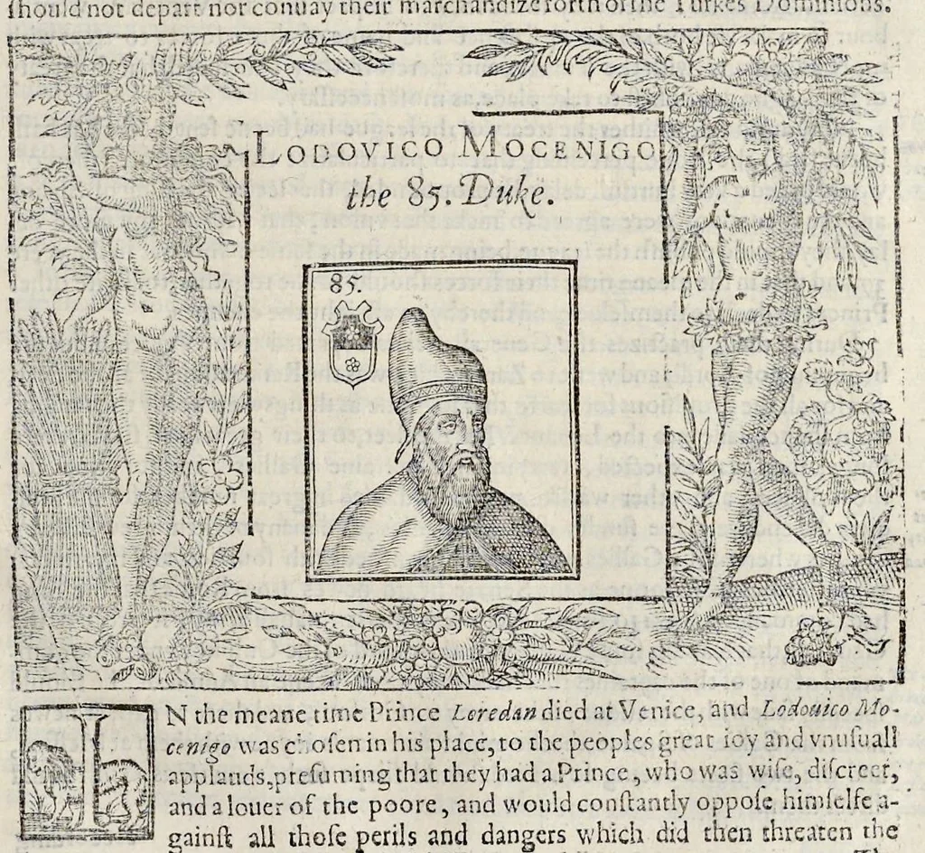 An illustration from The generall historie of the magnificent state of Venice. From the first foundation thereof vntill this present, 1612, leaf 966