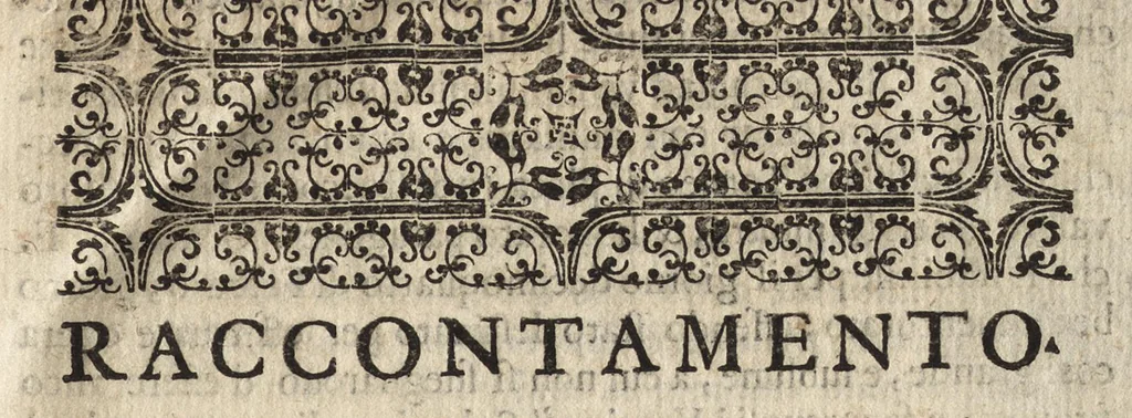 An illustration from Raccontamento del vago e nobil torneo fatto nella felicissima città di Roma, l'anno M. DC. XVI : con la minuta descrittione delle liuree, imprese e motti de cauallieri, e del mirabile e superbo teatro fatto di ordine dell'eccellentissimo signor conte di Castro, imbasciatore residente per la Maestà del rè cattolico appresso la S. di N.S., 1616, leaf 8