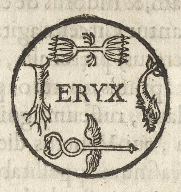 An illustration from Antiquae tabulae marmoreae solis effigie symbolisque exculptae accurata explicatio : qua priscae quaedam mythologiae, ac nonnulla praeterea vetera monumenta marmorum, gemmarum, nomismatum illustrantur, 1617, leaf 77