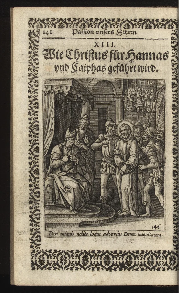An illustration from Vita Christi, das ist, das Leben, vnschuldige Leiden, heilige Blutuergiessen, vnnd heilwirdiger Tode Jesu Christi vnnsers Erlösers vnd Seeligmachers : mit andechtigen Gebeten vnd in Kupffer gestochne[n] Figuren gezieret, 1621, leaf 173