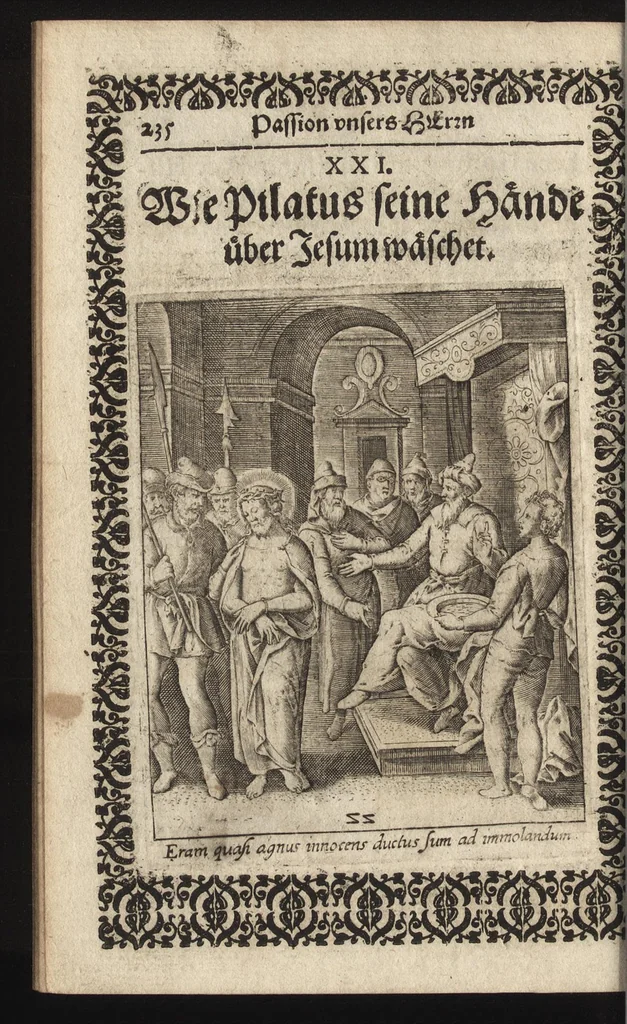 An illustration from Vita Christi, das ist, das Leben, vnschuldige Leiden, heilige Blutuergiessen, vnnd heilwirdiger Tode Jesu Christi vnnsers Erlösers vnd Seeligmachers : mit andechtigen Gebeten vnd in Kupffer gestochne[n] Figuren gezieret, 1621, leaf 267