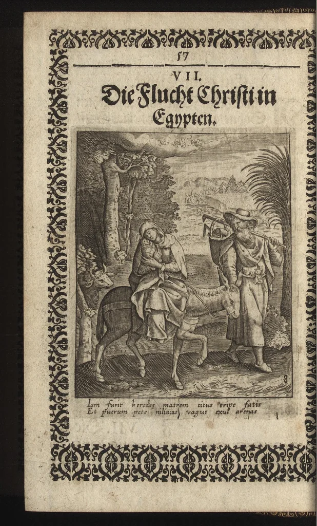 An illustration from Vita Christi, das ist, das Leben, vnschuldige Leiden, heilige Blutuergiessen, vnnd heilwirdiger Tode Jesu Christi vnnsers Erlösers vnd Seeligmachers : mit andechtigen Gebeten vnd in Kupffer gestochne[n] Figuren gezieret, 1621, leaf 89