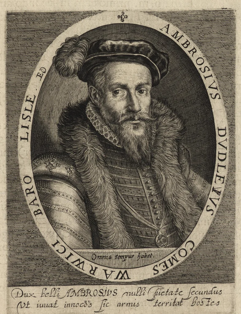 An illustration from Herōologia Anglica, hoc est, Clarissimorum et doctissimorum aliq[uo]t Anglorum qui floruerunt ab anno Cristi M.D. usq[ue] ad presentem annum M.D.CXX vivae effigies, vitae, et elogia duobus tomis, 1620, leaf 108