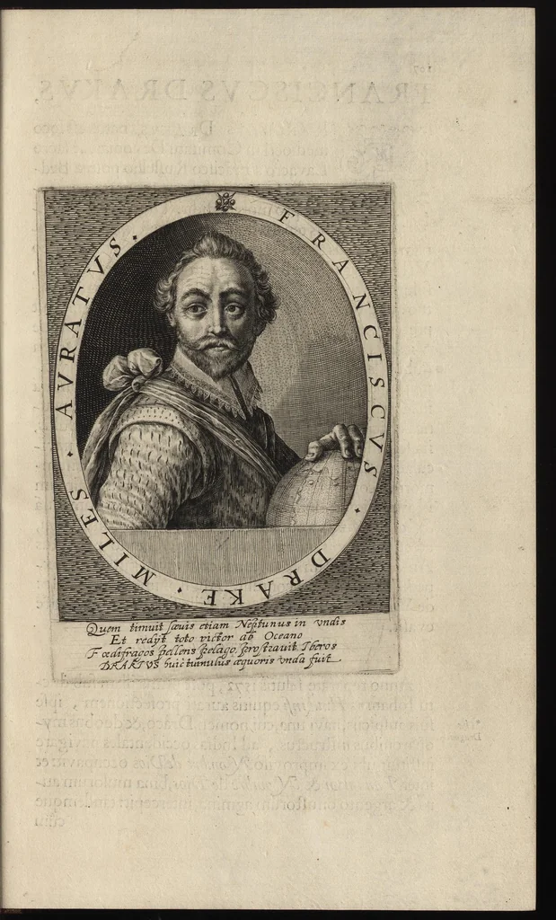 An illustration from Herōologia Anglica, hoc est, Clarissimorum et doctissimorum aliq[uo]t Anglorum qui floruerunt ab anno Cristi M.D. usq[ue] ad presentem annum M.D.CXX vivae effigies, vitae, et elogia duobus tomis, 1620, leaf 136