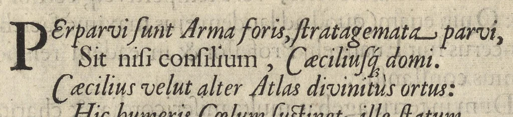 An illustration from Herōologia Anglica, hoc est, Clarissimorum et doctissimorum aliq[uo]t Anglorum qui floruerunt ab anno Cristi M.D. usq[ue] ad presentem annum M.D.CXX vivae effigies, vitae, et elogia duobus tomis, 1620, leaf 145
