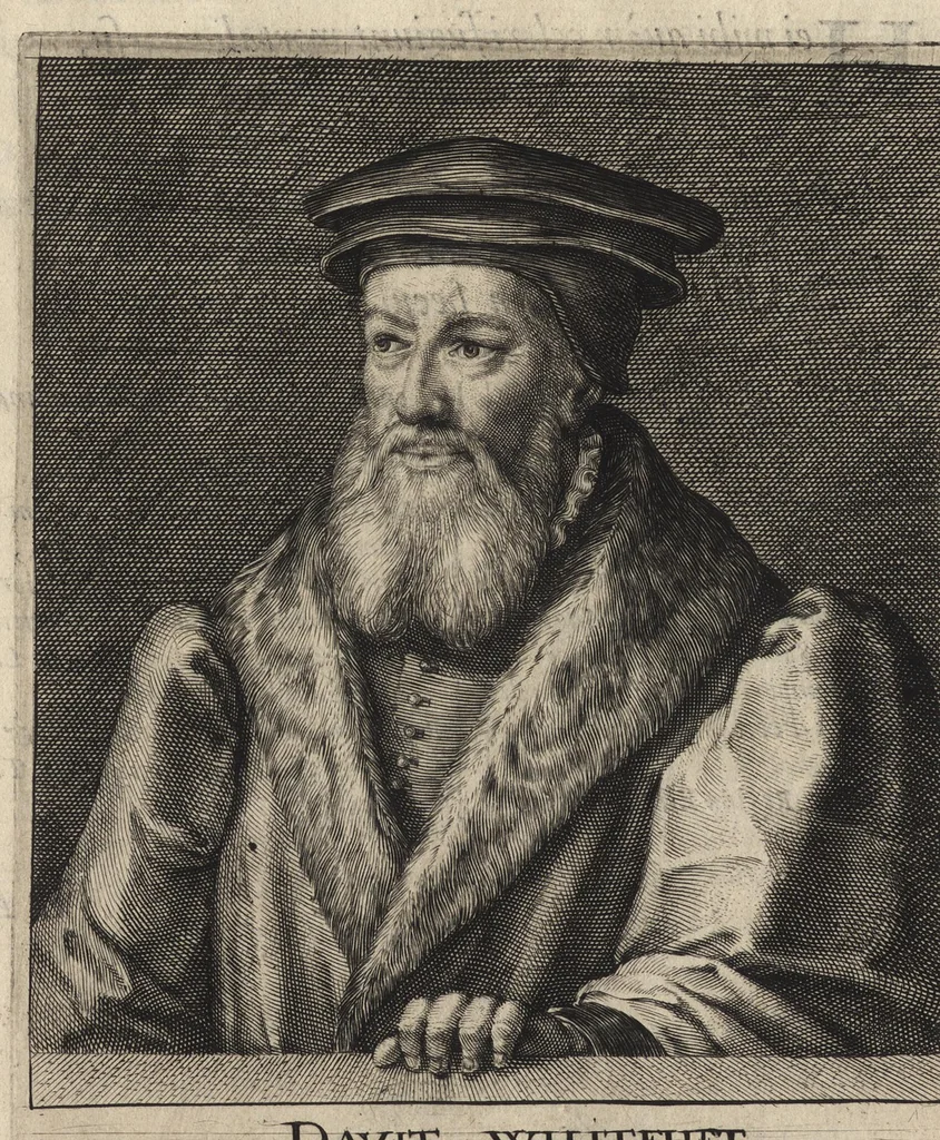 An illustration from Herōologia Anglica, hoc est, Clarissimorum et doctissimorum aliq[uo]t Anglorum qui floruerunt ab anno Cristi M.D. usq[ue] ad presentem annum M.D.CXX vivae effigies, vitae, et elogia duobus tomis, 1620, leaf 205