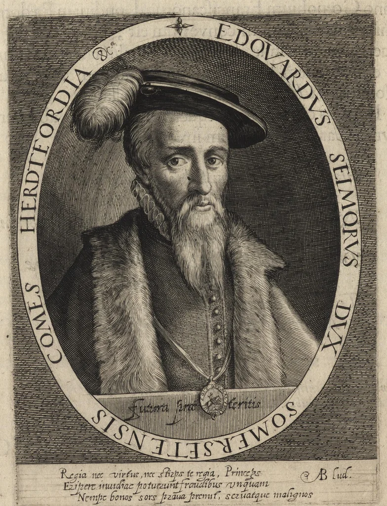 An illustration from Herōologia Anglica, hoc est, Clarissimorum et doctissimorum aliq[uo]t Anglorum qui floruerunt ab anno Cristi M.D. usq[ue] ad presentem annum M.D.CXX vivae effigies, vitae, et elogia duobus tomis, 1620, leaf 55