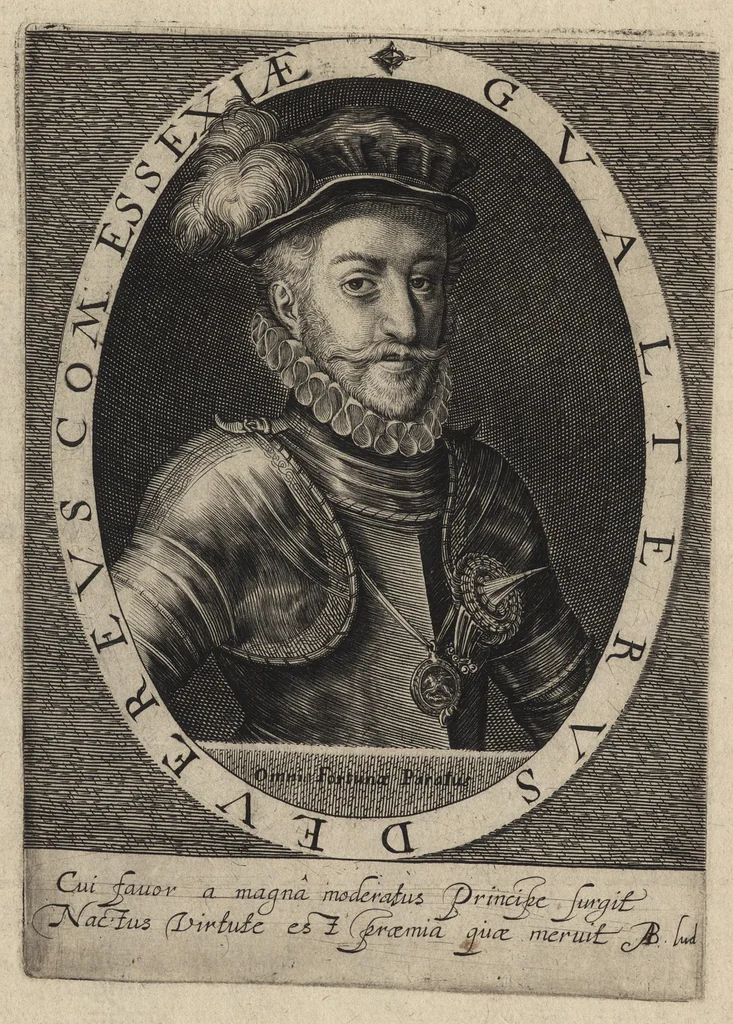 An illustration from Herōologia Anglica, hoc est, Clarissimorum et doctissimorum aliq[uo]t Anglorum qui floruerunt ab anno Cristi M.D. usq[ue] ad presentem annum M.D.CXX vivae effigies, vitae, et elogia duobus tomis, 1620, leaf 87