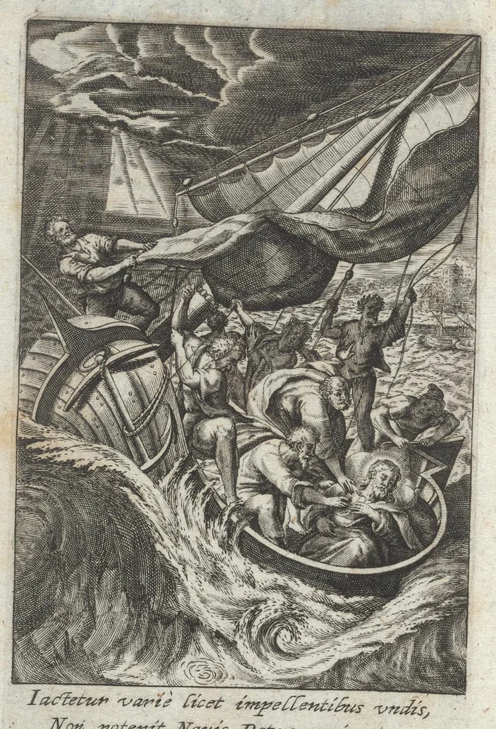 An illustration from Quadriga aeternitatis : vniuersi generis humani meta, carmine composita, iconibus et sententiis illustrata : questus iambici de vitioso horum temporum statu, 1619, leaf 47