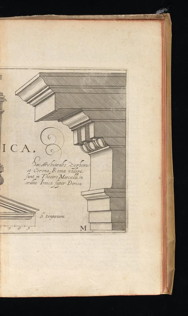 An illustration from L'architecture, contenant la toscane, dorique, ionique, corinthiaque, et composee, 1628, leaf 42
