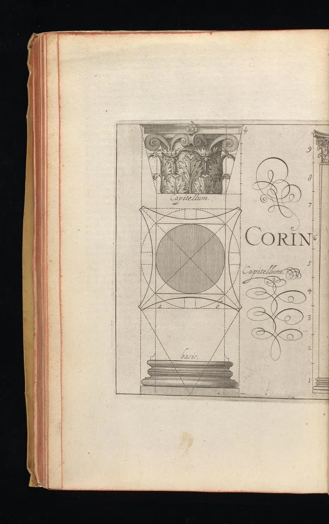An illustration from L'architecture, contenant la toscane, dorique, ionique, corinthiaque, et composee, 1628, leaf 47