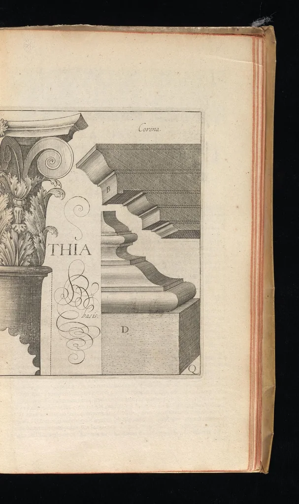 An illustration from L'architecture, contenant la toscane, dorique, ionique, corinthiaque, et composee, 1628, leaf 56