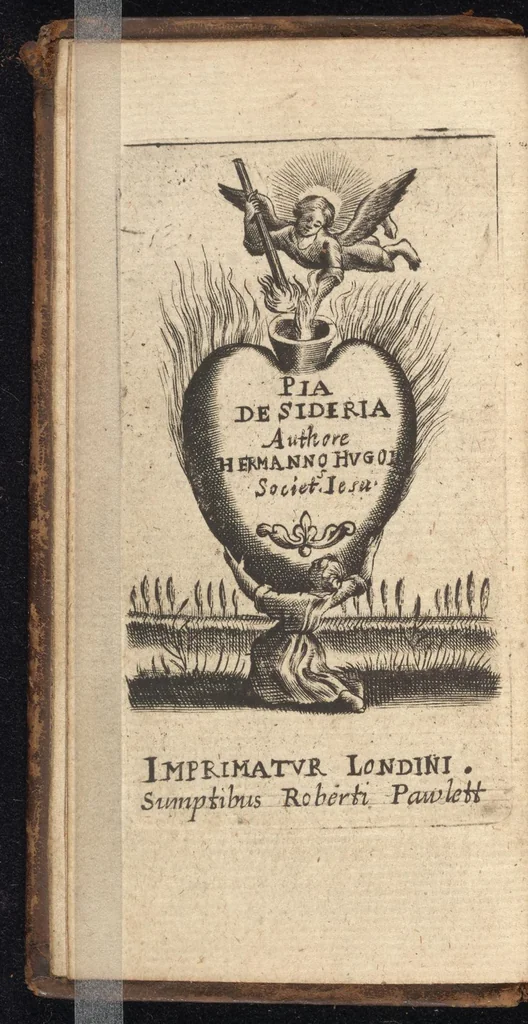An illustration from Pia desideria, viz. 1. Gemitus animae poenitentis, 2. Vota animae sanctae, 3. Suspiria animae amantis, 1677, leaf 7