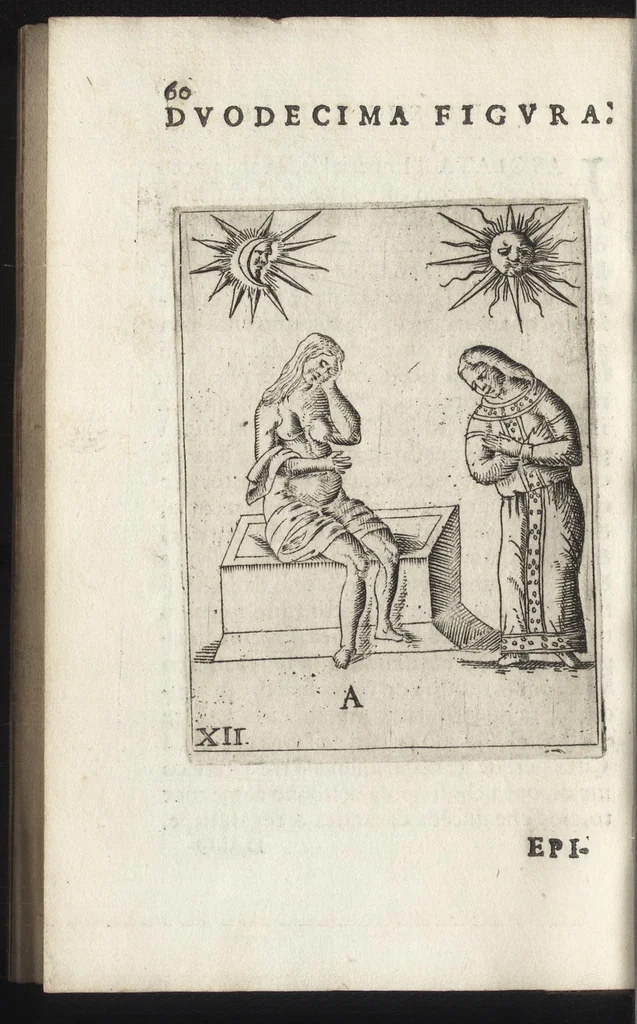 An illustration from Vaticinivm Severi, et Leonis imperatorvm, in qvo videtvr finis Tvrcarum in praesenti eorum imperatore, vnà cum alijs nonnullis in hac re vaticinijs. Profetia di Severo, et Leone imperatori, nella qvale si vede il fine de Turchi nel presente loro imperatore, con alcune altre profetie in questo proposito, 1596, leaf 63