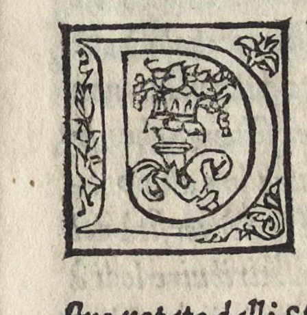 An illustration from Del significato de colori e de mazzolli : operetta, 1545, leaf 10