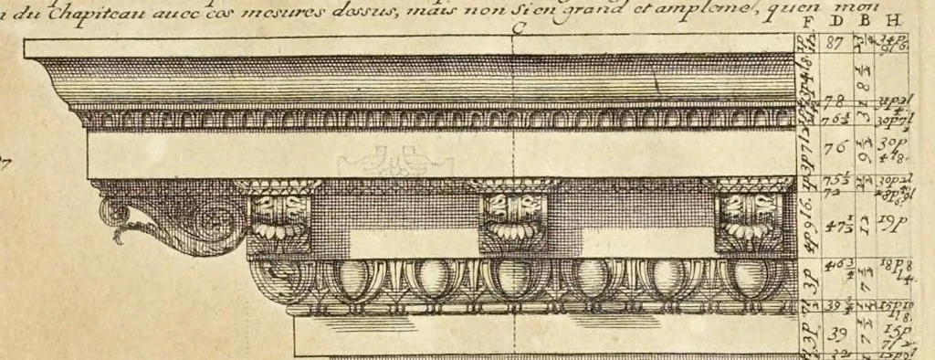 An illustration from Des ordres de colones en l'architecture, et plusieurs aues dependances dicelle, leaf 14