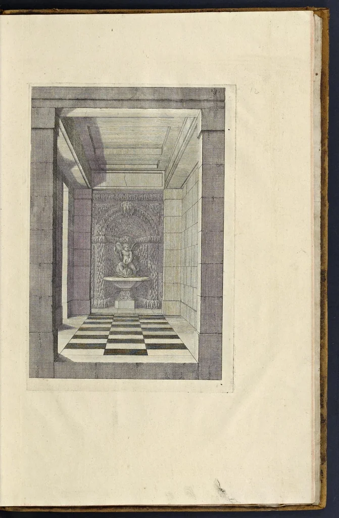 An illustration from Representations geometrales de plusieurs parties de bastiments faites par les reigles de l'architectvre antiqve : et de qui les mesures sont reduittes en piedz, poulces & lignes, afin de saccommoder a la maniere de mesurer la plus en vzage parmy le commun des ouuriers, 1688, leaf 34