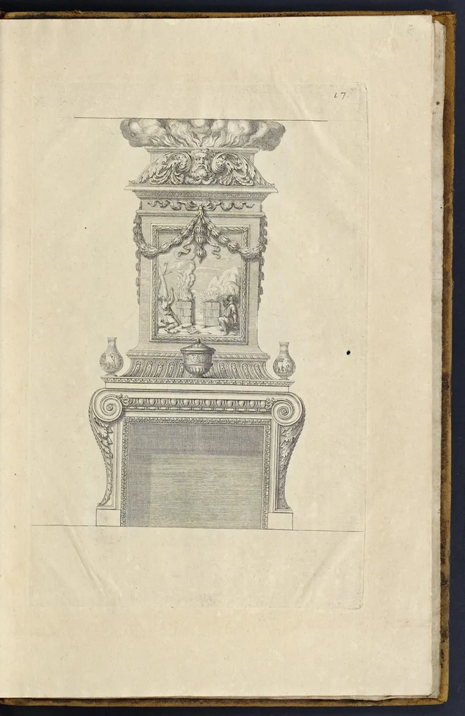 An illustration from Representations geometrales de plusieurs parties de bastiments faites par les reigles de l'architectvre antiqve : et de qui les mesures sont reduittes en piedz, poulces & lignes, afin de saccommoder a la maniere de mesurer la plus en vzage parmy le commun des ouuriers, 1688, leaf 44