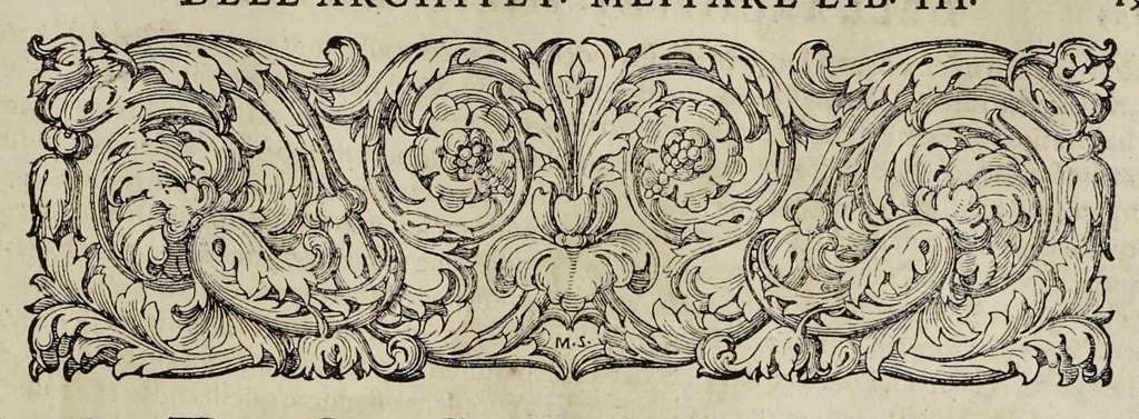 An illustration from Della architettvra militare del capitanio Francesco de' Marchi bolognese, gentil'hvomo romano, libri tre : nelli qvali si descrivono li veri modi del fortificare, che si vsa a' tempi moderni : con vn breve, et vtile trattato, nel quale si dimostrano li modi del fabricar l'artigliaria, & la prattica di adoperarla, da quelli che hanno carico di essa, 1599, leaf 520