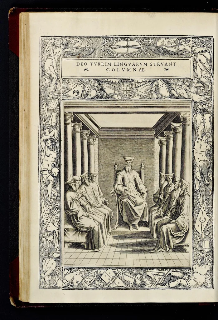 An illustration from Statvta Hospitalis Hiervsalem, 1588, leaf 155