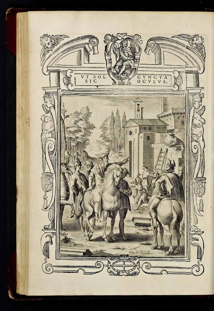An illustration from Statvta Hospitalis Hiervsalem, 1588, leaf 213